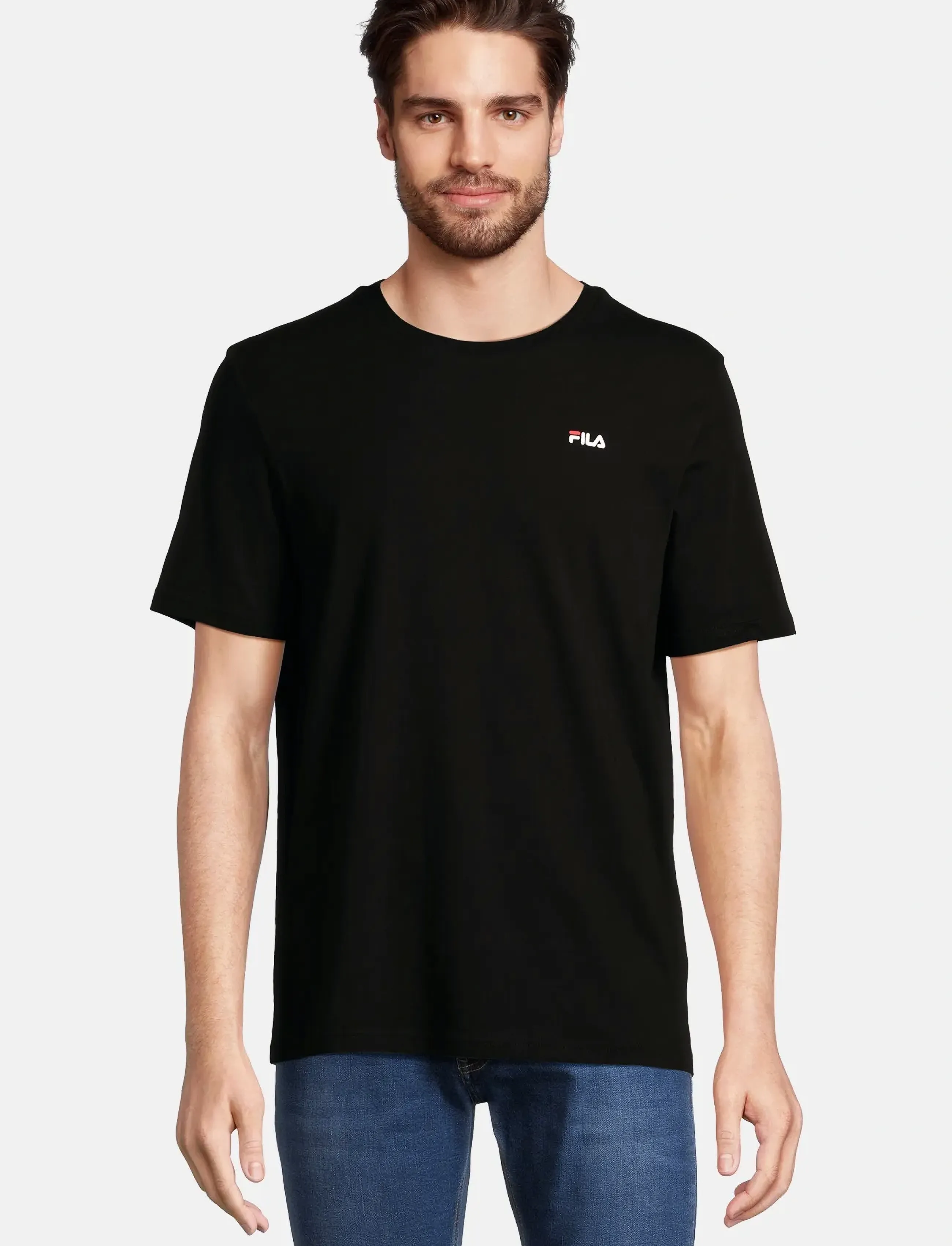 FILA BROD tee / double pack - Kurzärmelig - BLACK-BRIGHT WHITE / multi