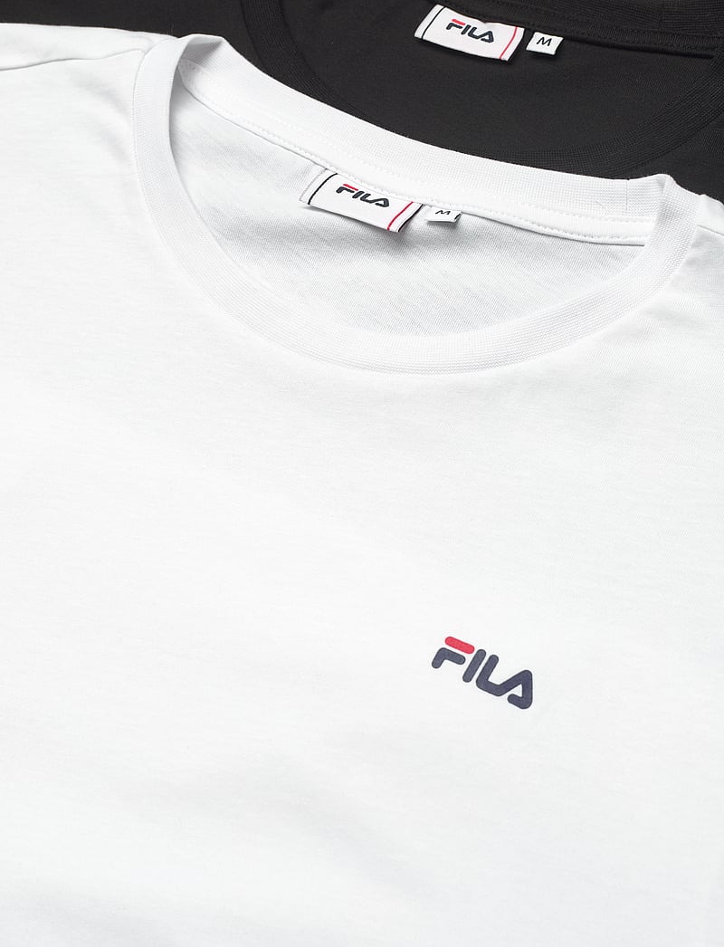 FILA - BROD tee / double pack - oberteile & t-shirts - black-bright white - 3