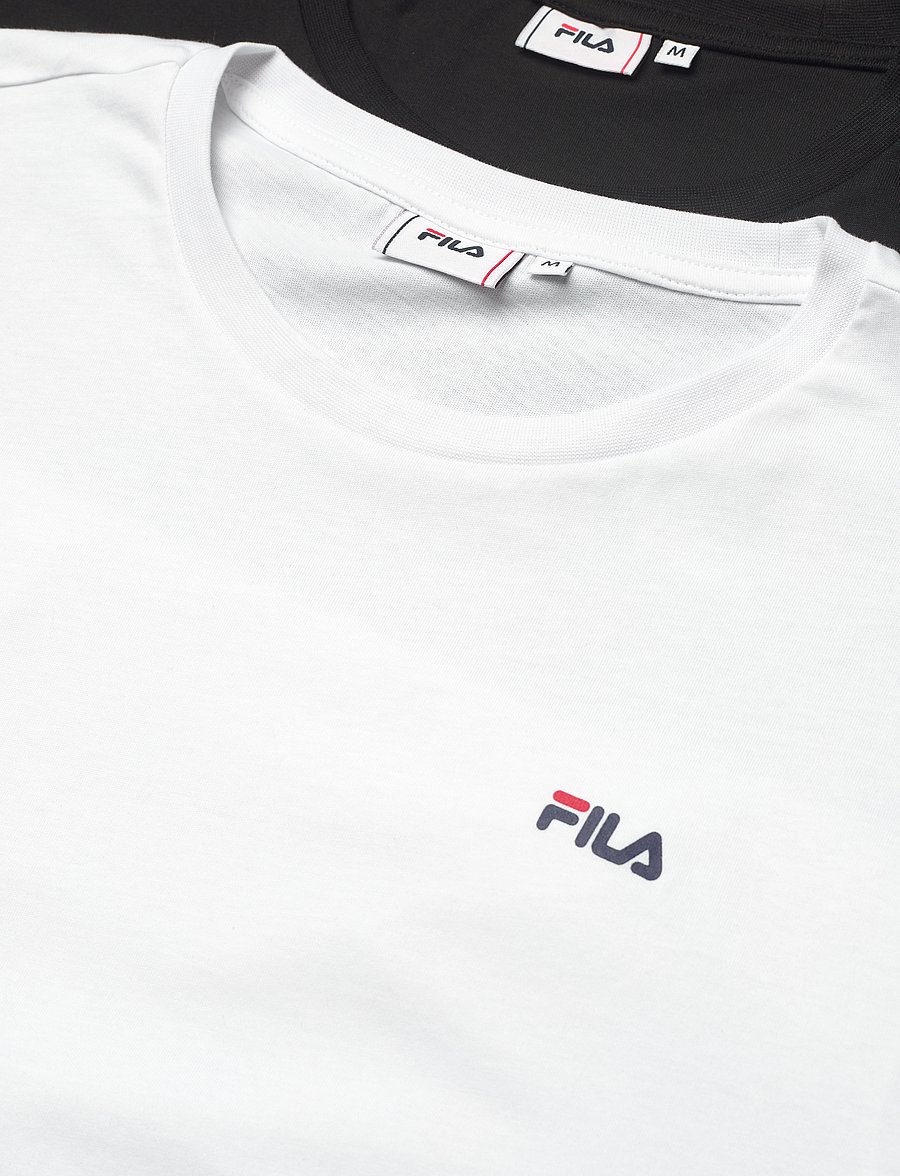 FILA - BROD tee / double pack - alussärgid ja t-särgid - black-bright white - 3