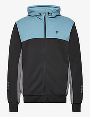 FILA - RABAUL hooded slim fit track jacket - hættetrøjer - adriatic blue-moonless night-night owl - 0