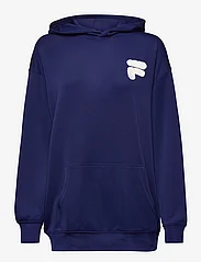 FILA - CATANZARO elongated hoody - sweatshirts & hættetrøjer - beacon blue - 0