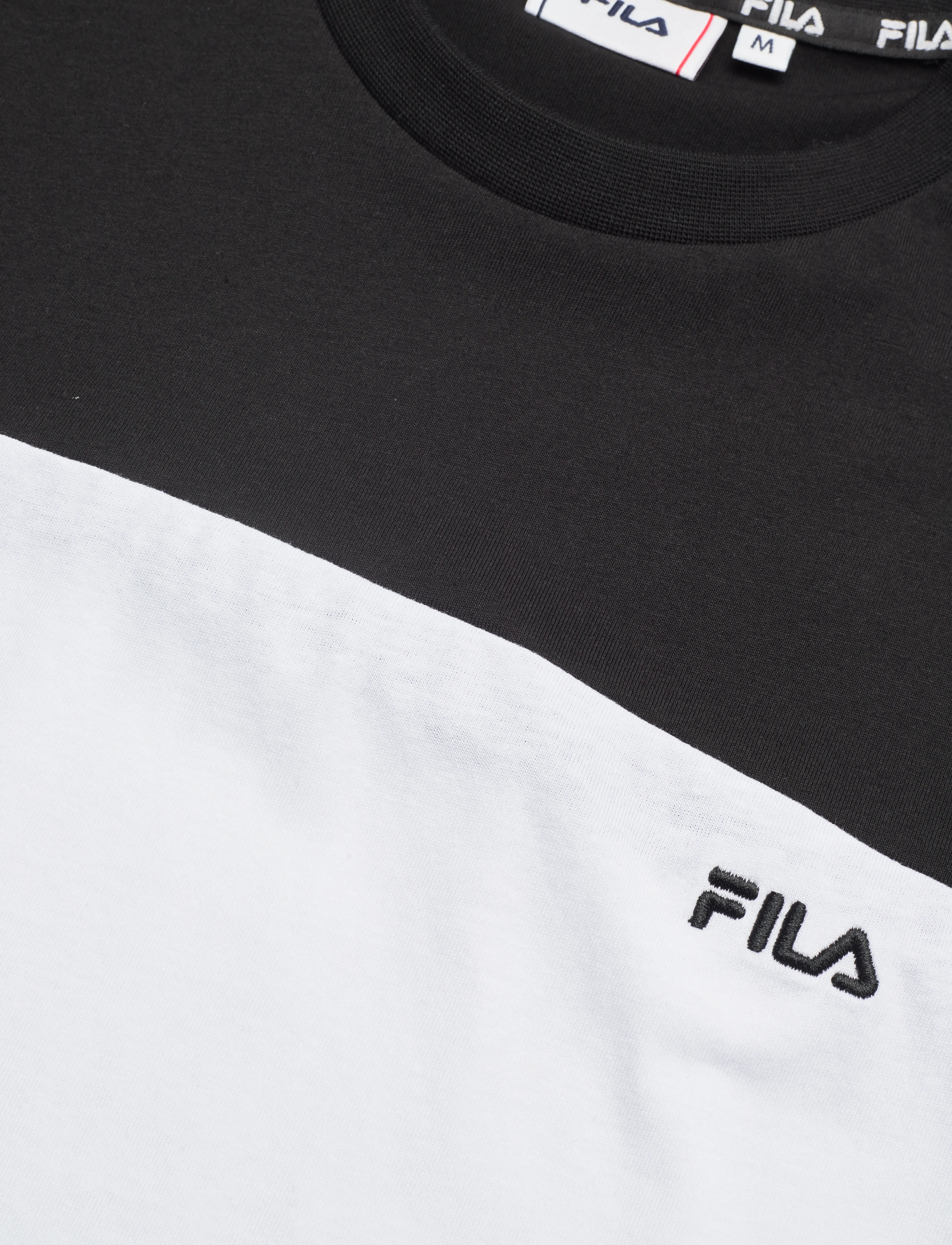FILA - BLANKENBURG blocked tee - bright white-black - 2