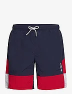 SCIACCA swim shorts - BLACK IRIS-TRUE RED-BRIGHT WHITE
