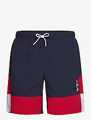 FILA - SCIACCA swim shorts - najniższe ceny - black iris-true red-bright white - 0
