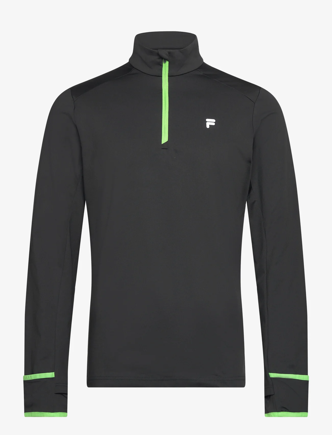 FILA - RESTON running shirt - hættetrøjer - black - 0