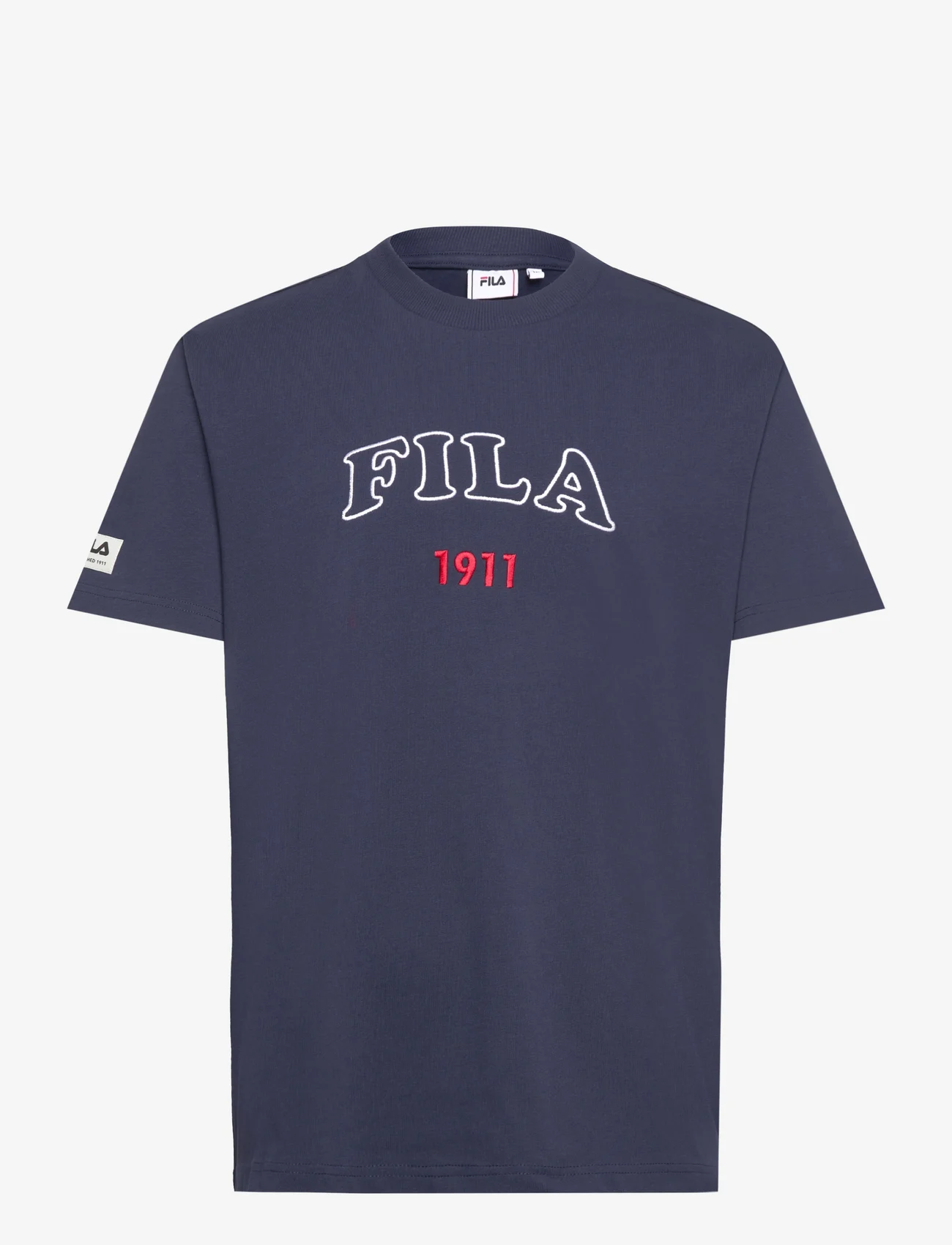 FILA - TRIPOLI dropped shoulder tee - short-sleeved t-shirts - black iris - 0