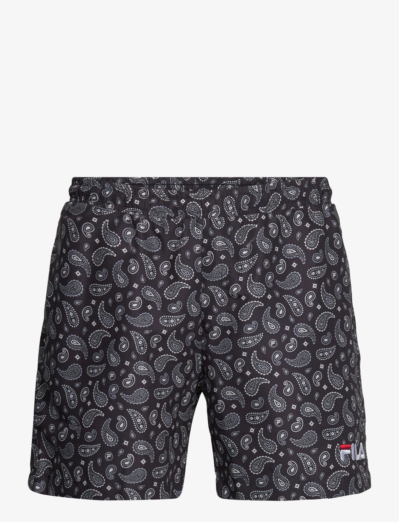 FILA - SEOUL AOP beach shorts - alhaisimmat hinnat - black praisley aop - 0