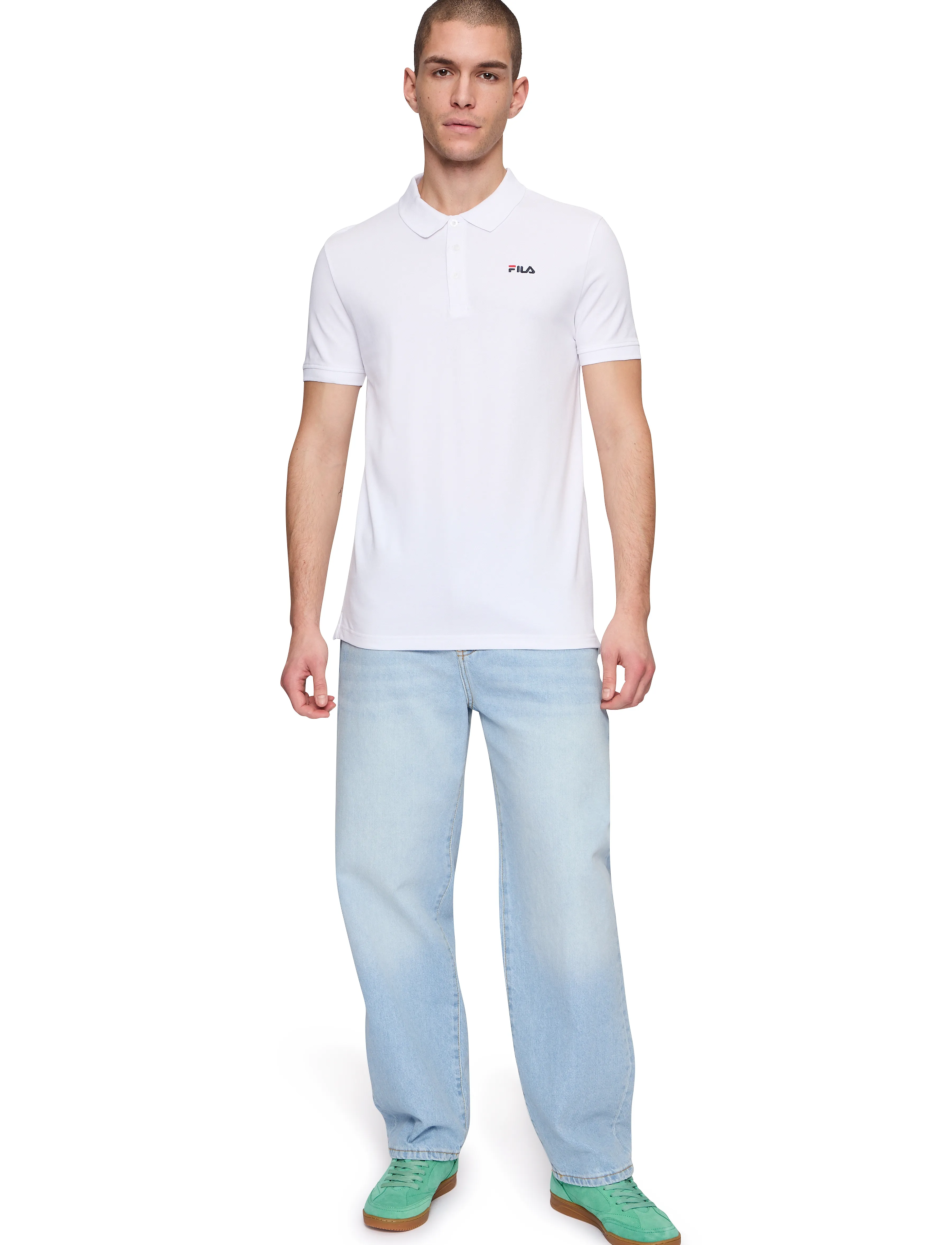 FILA Sunchon Poloshirt, S, White, Sport Polos > Sport Short-sleeved Polos, Herre