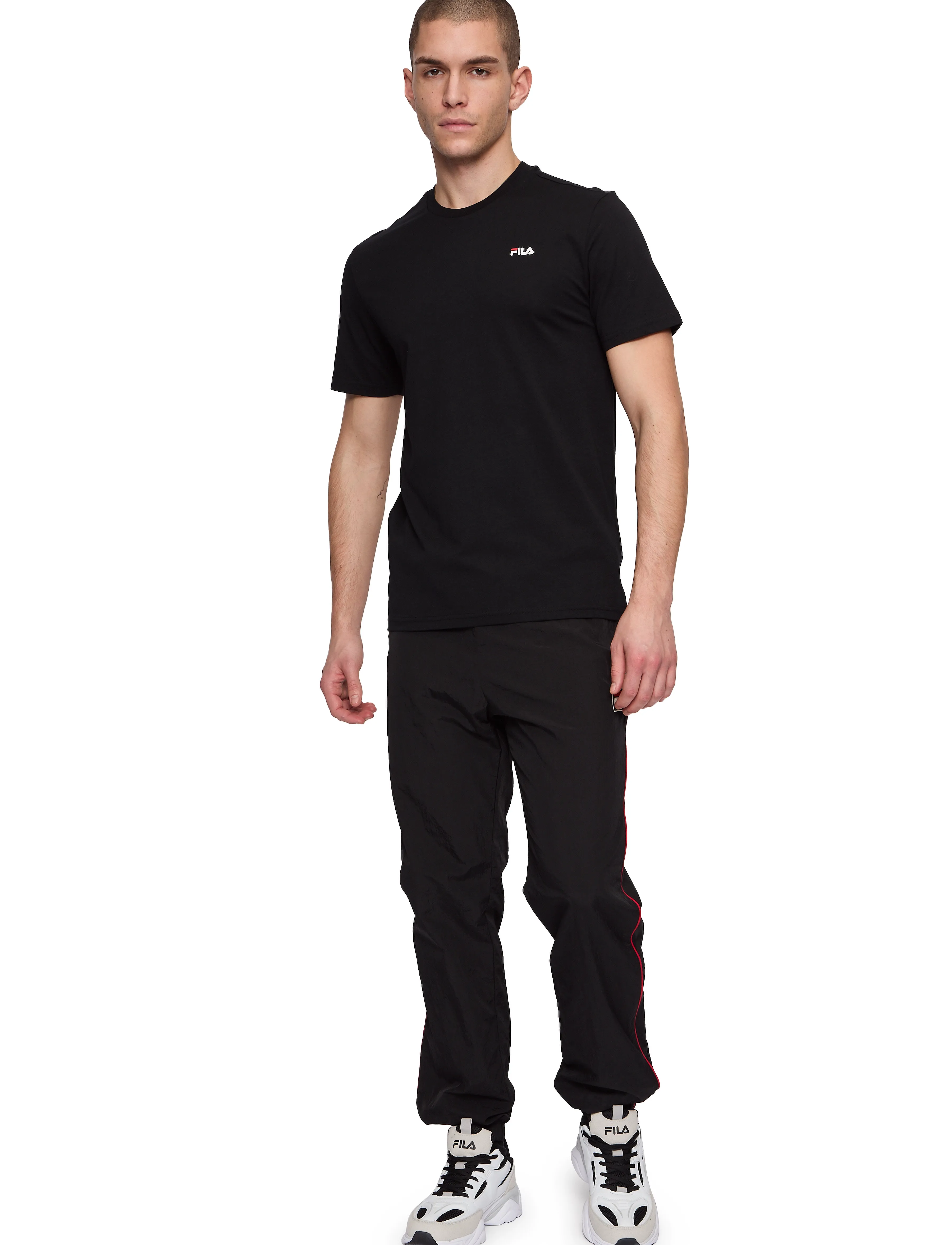 FILA Laas Regular Tee, Mænd, Regular Fit T-Shirt, Sort, Str: M