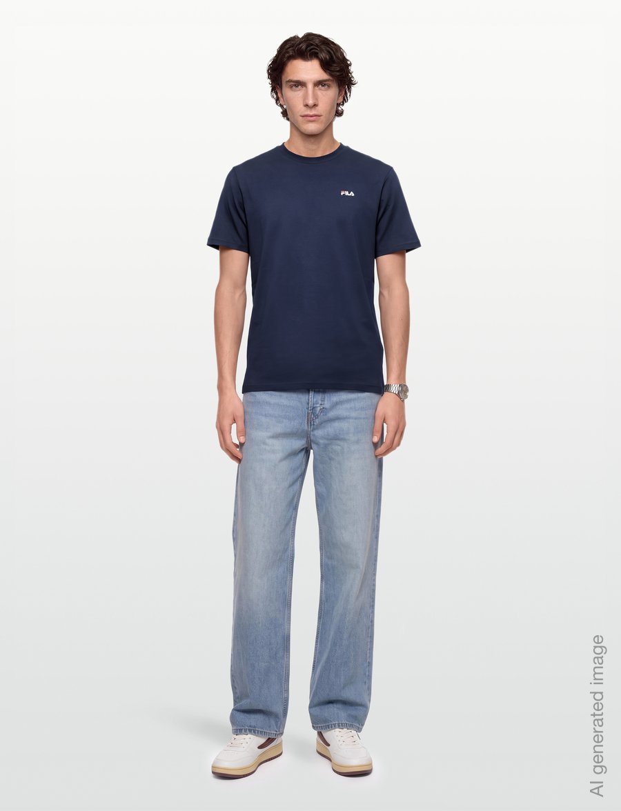 FILA - LAAS regular tee - oberteile & t-shirts - black iris - 0