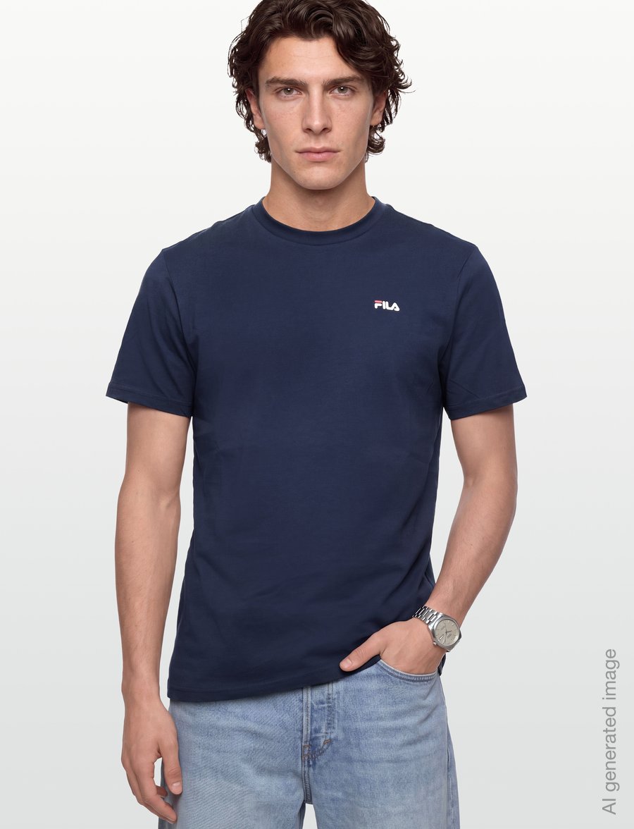 FILA - LAAS regular tee - oberteile & t-shirts - black iris - 3