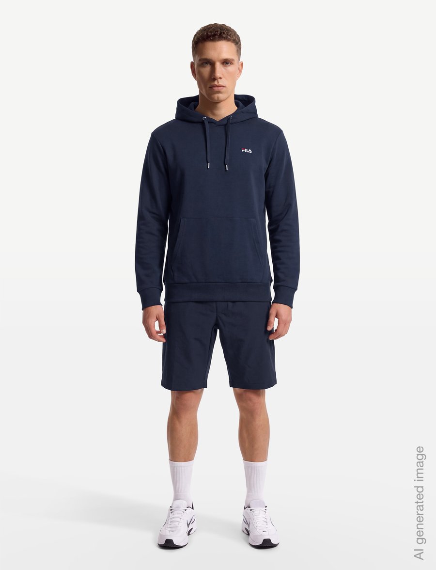 FILA - LUMEZZANE hoodie - huvtröjor - black iris - 0