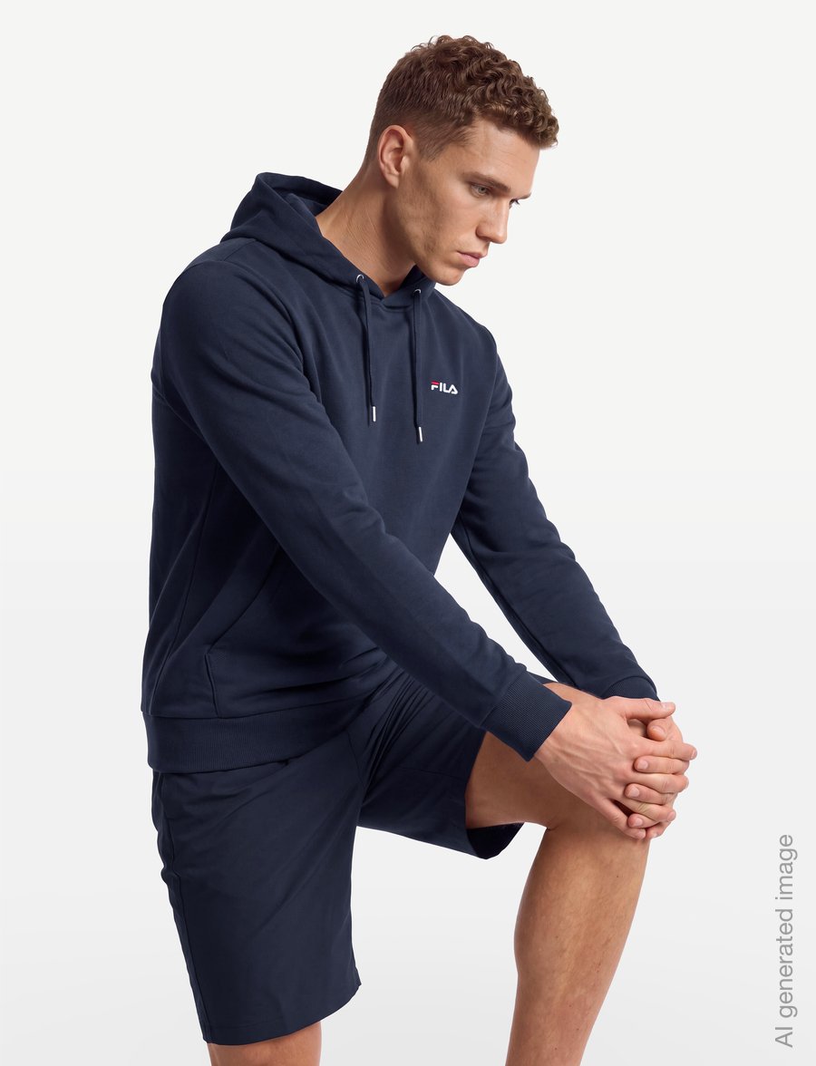 FILA - LUMEZZANE hoodie - huvtröjor - black iris - 3