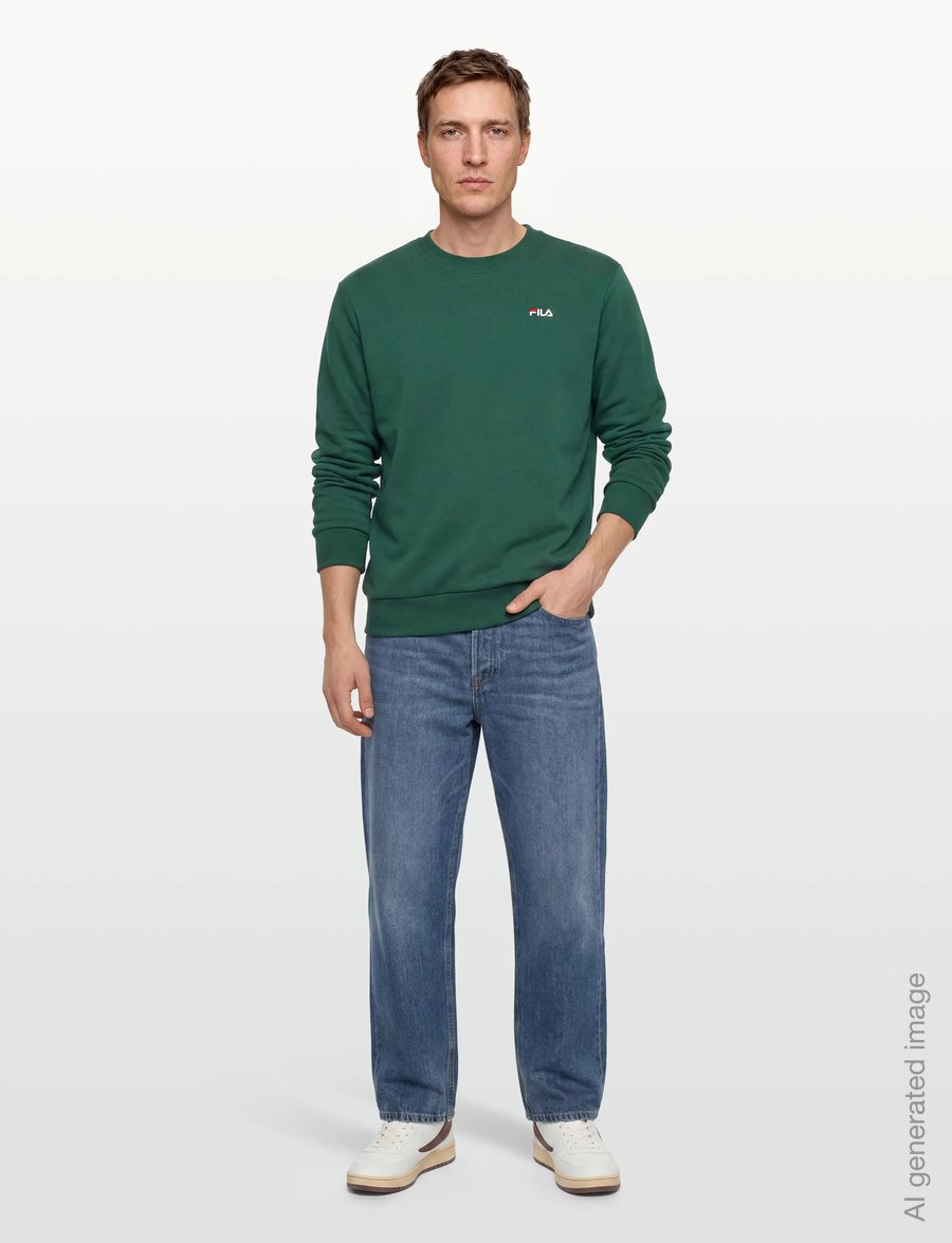 FILA - LEVERANO regular crew sweat - tops - posy green - 0