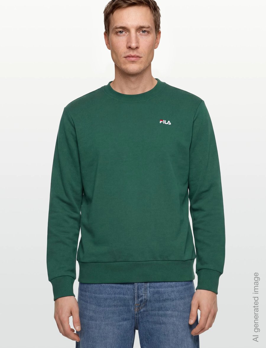 FILA - LEVERANO regular crew sweat - tops - posy green - 3