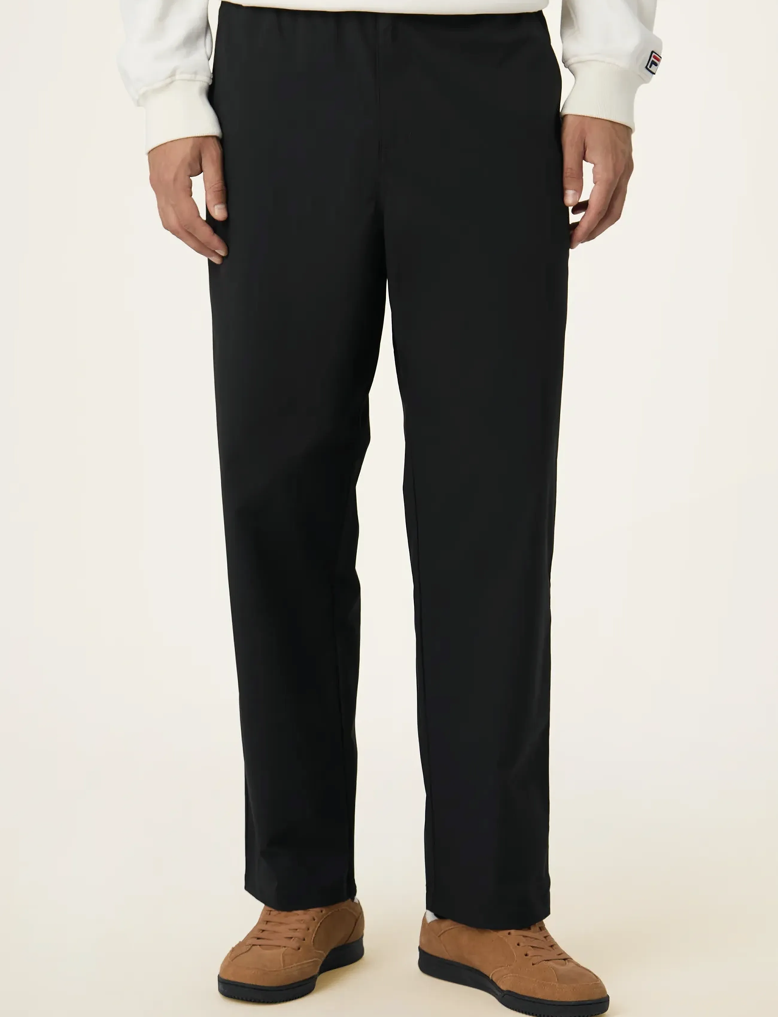 FILA High Tide Relaxed 4-Way Stretch Trousers, S, Black, Sport Pants > Sport Casual Trousers, Herre
