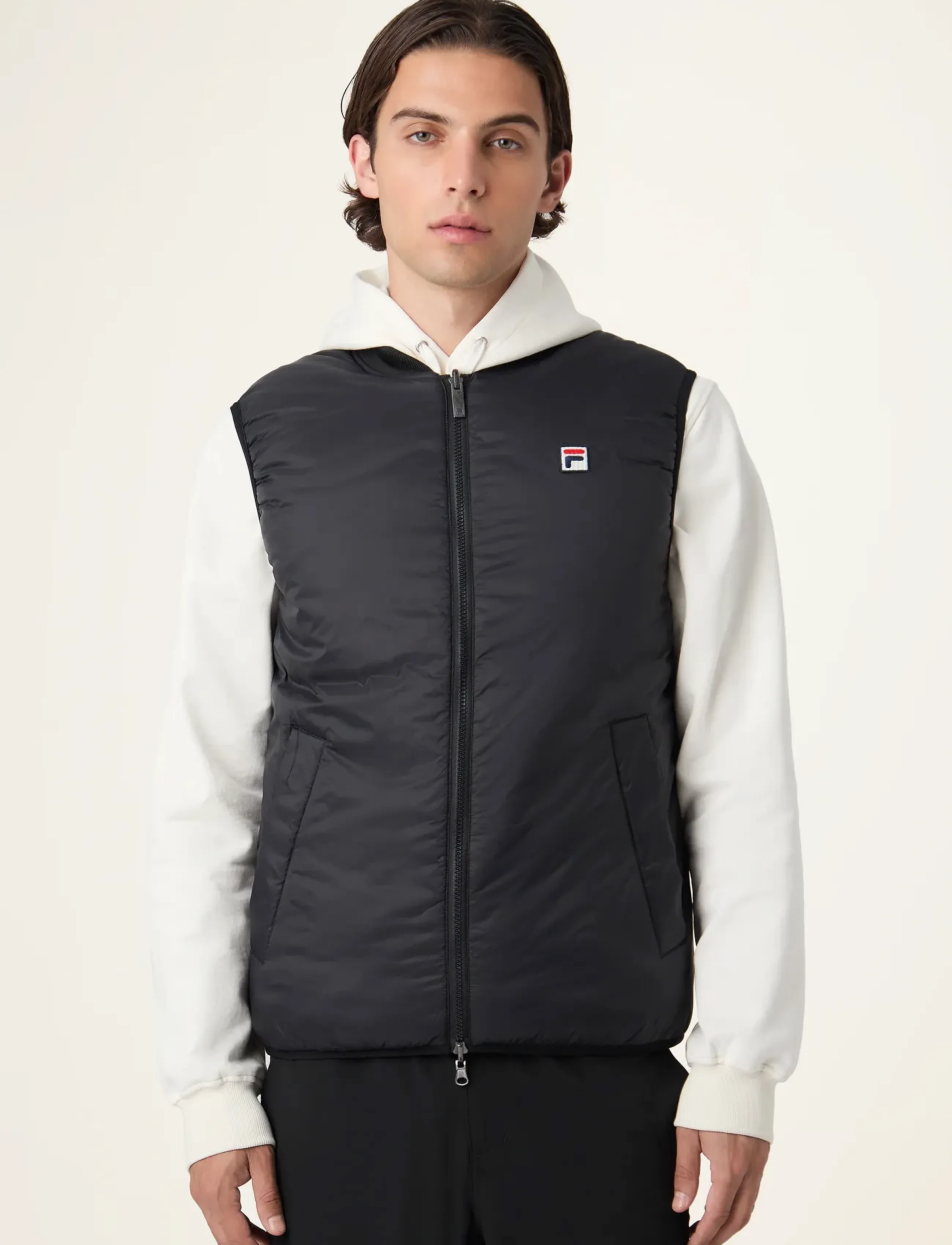 FILA Milano Regular Reversible Lightweight Vest, XS, Black, Sport Overtøj > Sport Veste, Herre
