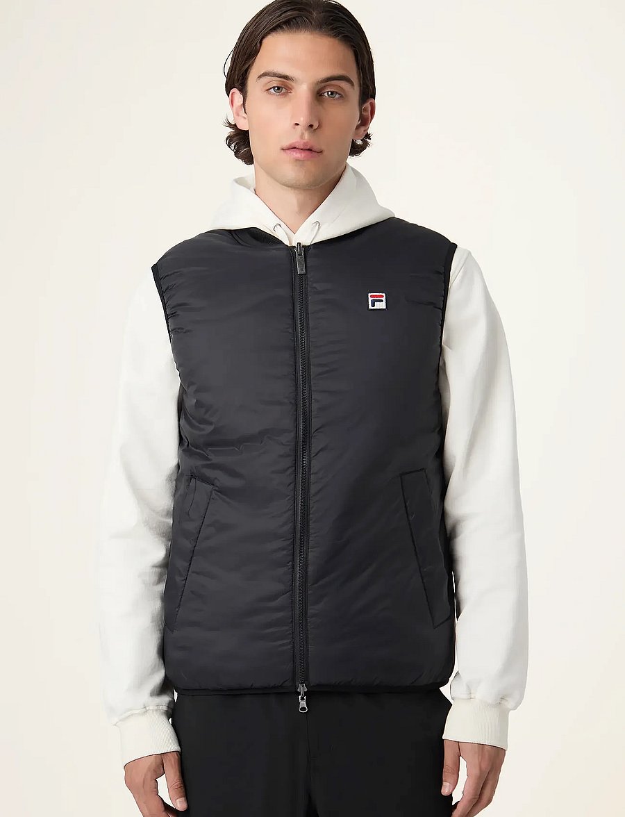 FILA - MILANO regular reversible lightweight vest - outdoor - black - 0
