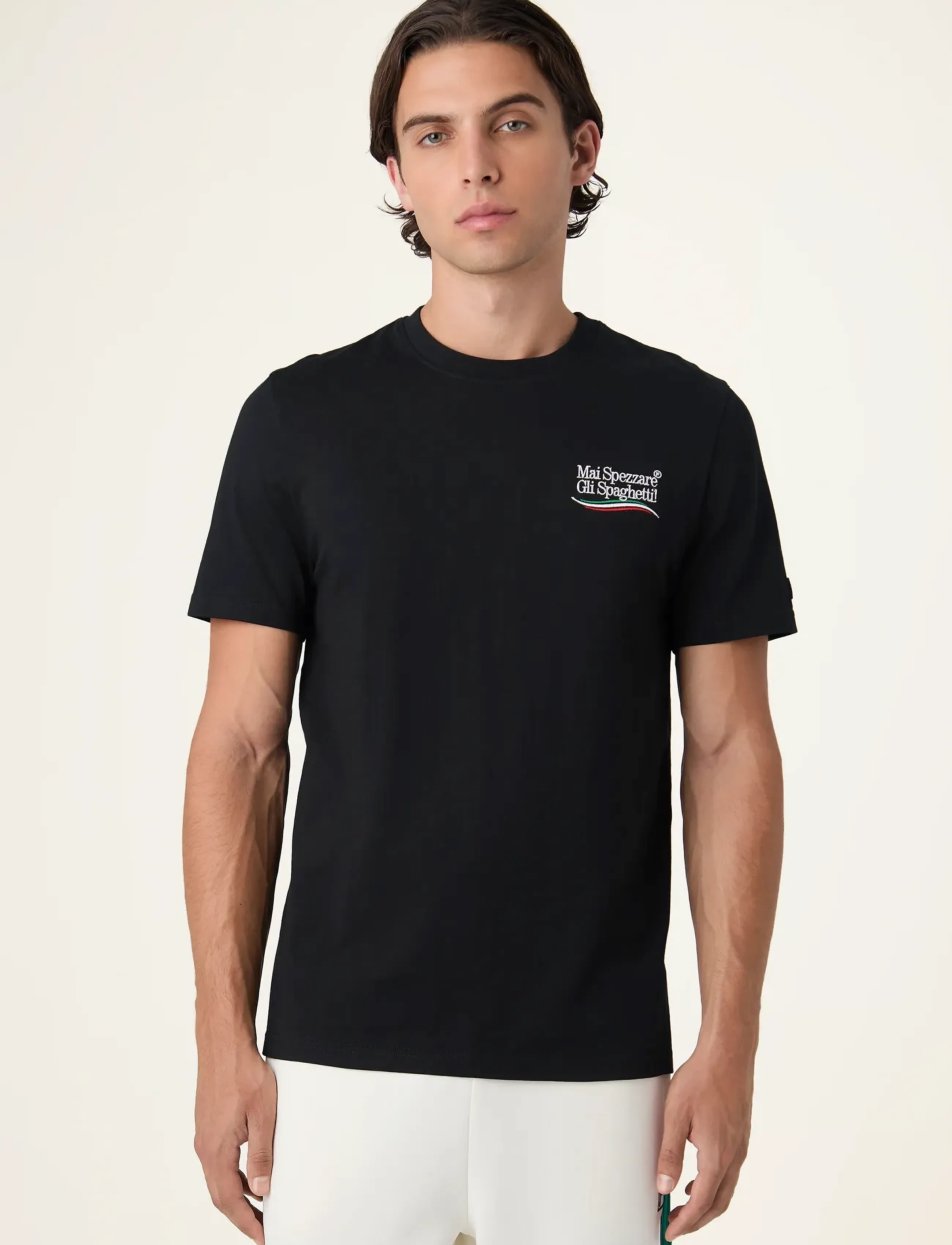 FILA Navigli Pasta Regular Graphic T-Shirt, Mænd, Grafisk T-Shirt, Sort, Str: L