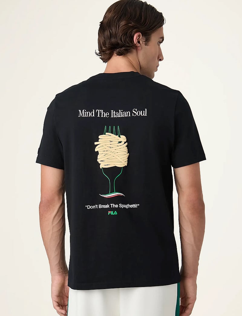 FILA - NAVIGLI PASTA regular graphic t-shirt - oberteile & t-shirts - black - 5