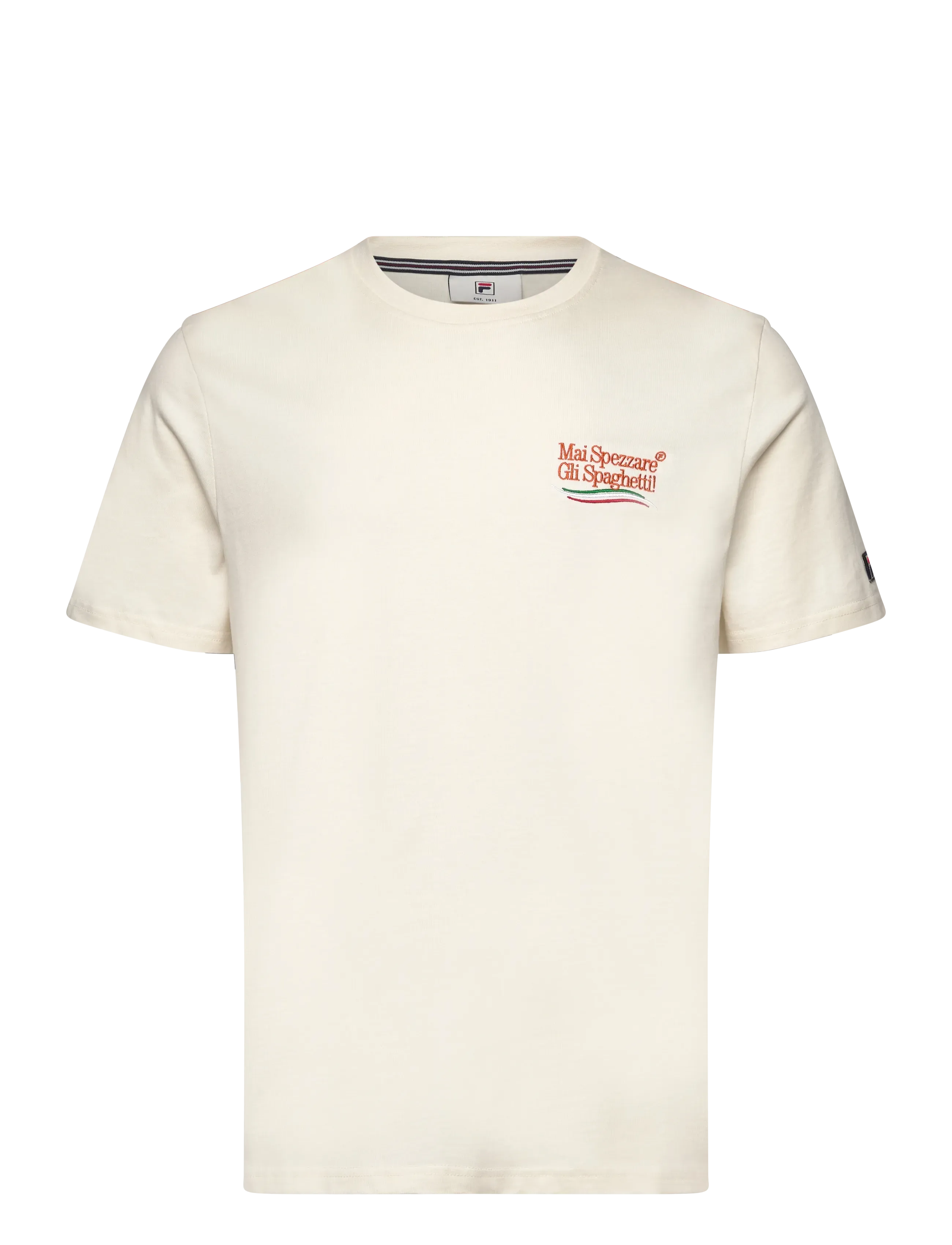 FILA Navigli Pasta Regular Graphic T-Shirt Cream - M - Herren