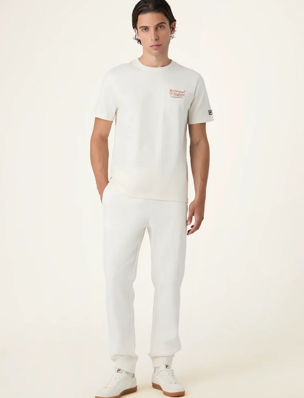 FILA - NAVIGLI PASTA regular graphic t-shirt - t-shirts - egret - 3