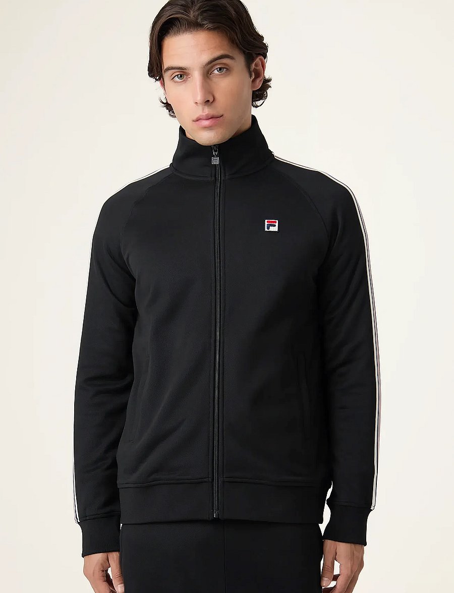 FILA - BIELLA regular taped pique track jacket - black - 0