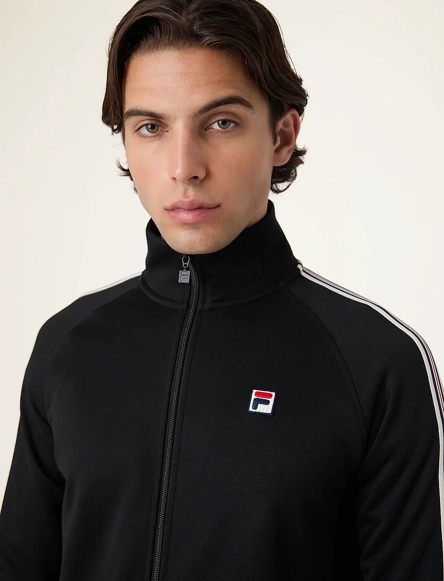 FILA - BIELLA regular taped pique track jacket - black - 4
