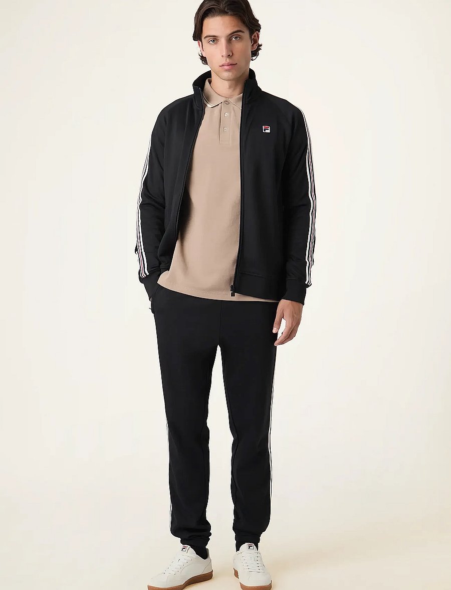 FILA - BIELLA regular taped pique track jacket - black - 5