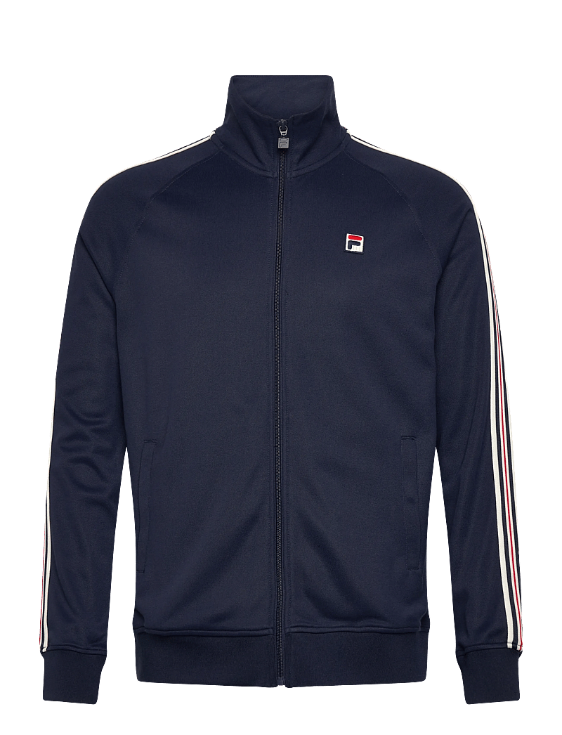 FILA - BIELLA regular taped pique track jacket - sportjacken - black iris - 0