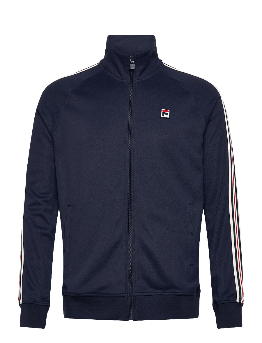 FILA - BIELLA regular taped pique track jacket - oberteile - black iris - 0