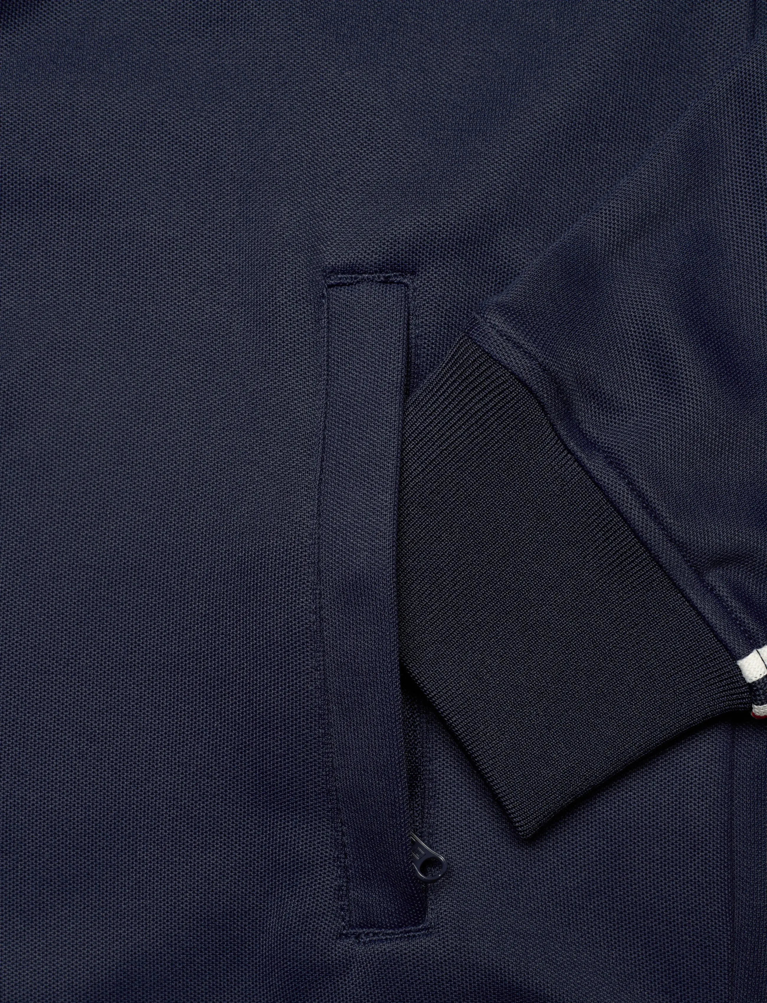 FILA - BIELLA regular taped pique track jacket - oberteile - black iris - 3