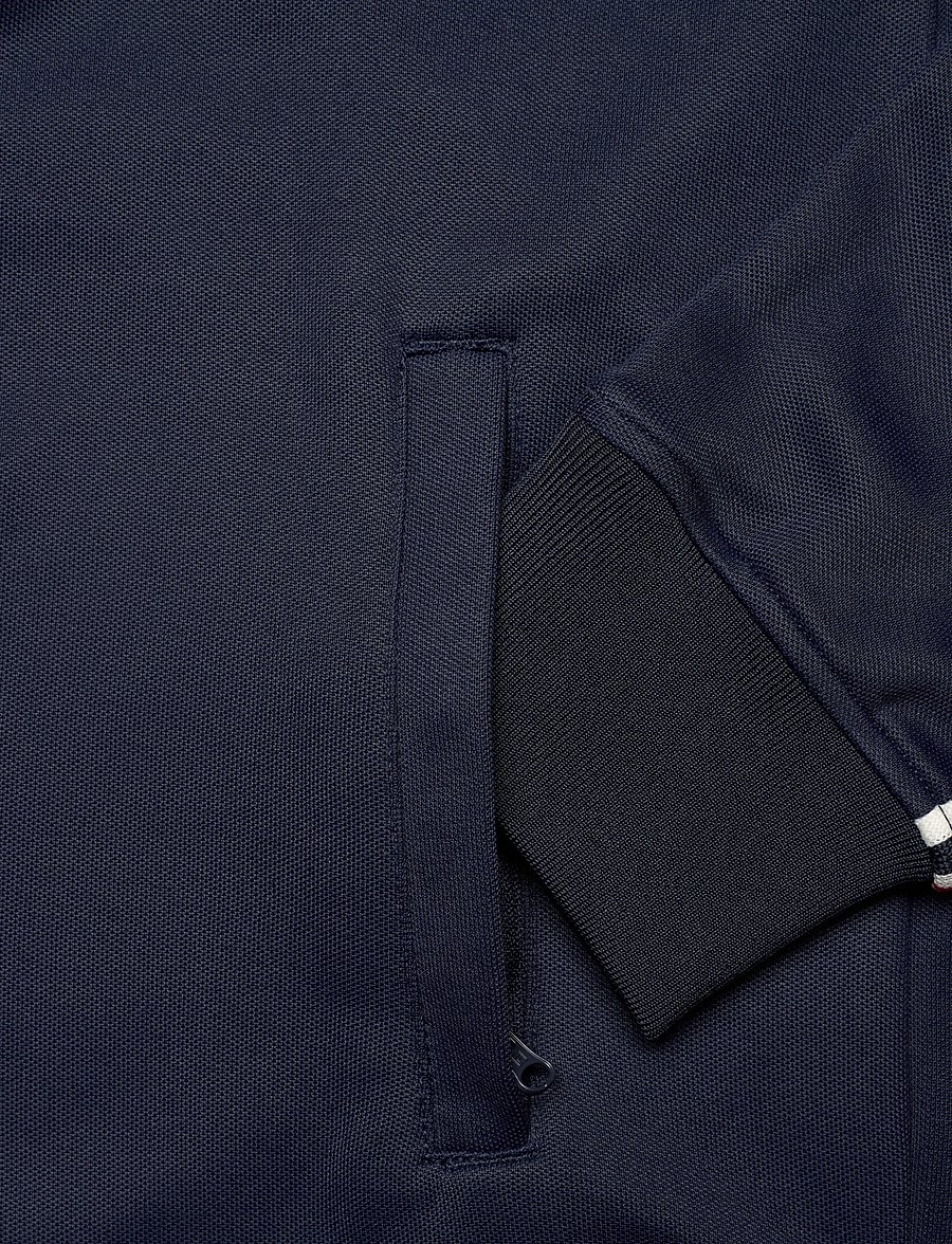FILA - BIELLA regular taped pique track jacket - oberteile - black iris - 3
