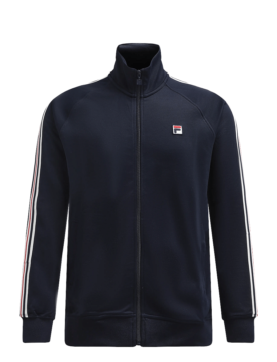 FILA - BIELLA regular taped pique track jacket - oberteile - dark sapphire - 0