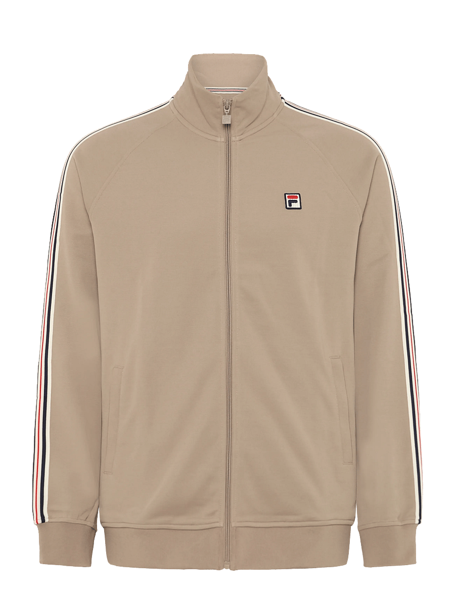 FILA - BIELLA regular taped pique track jacket - oberteile - weathered teak - 0