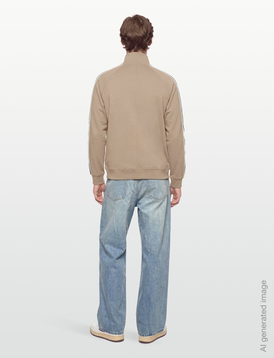 FILA - BIELLA regular taped pique track jacket - overdele - weathered teak - 4