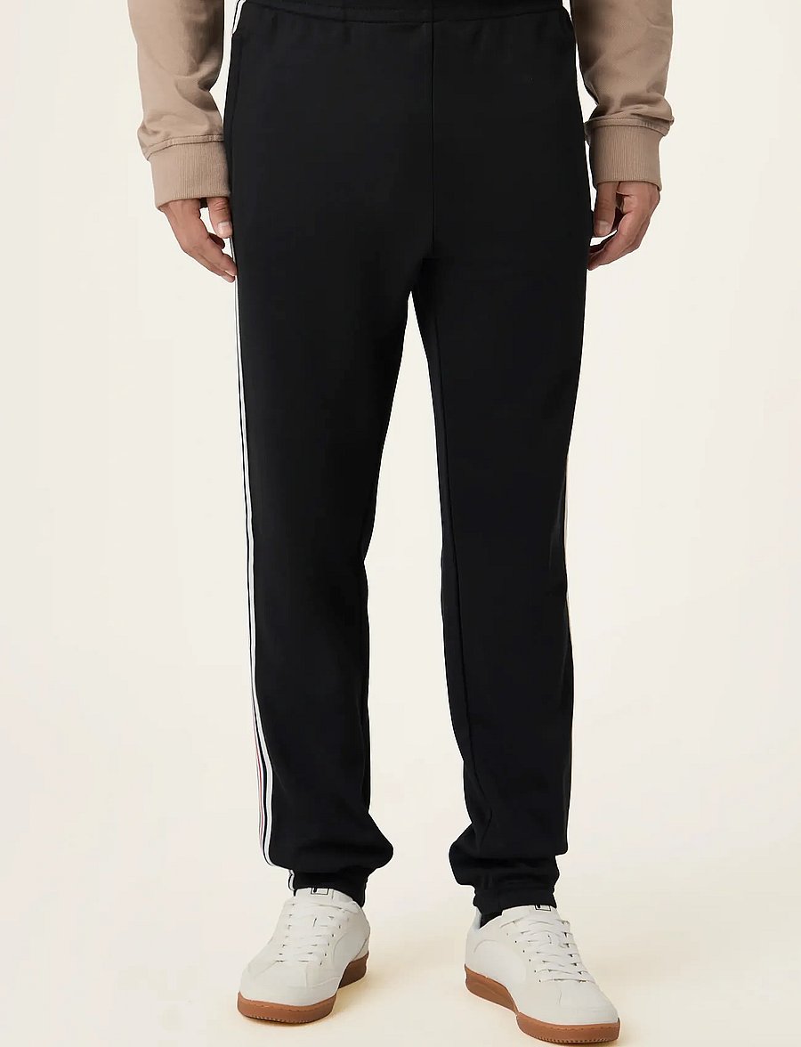 FILA - BIELLA regular taped pique track pants - hosen - black - 0