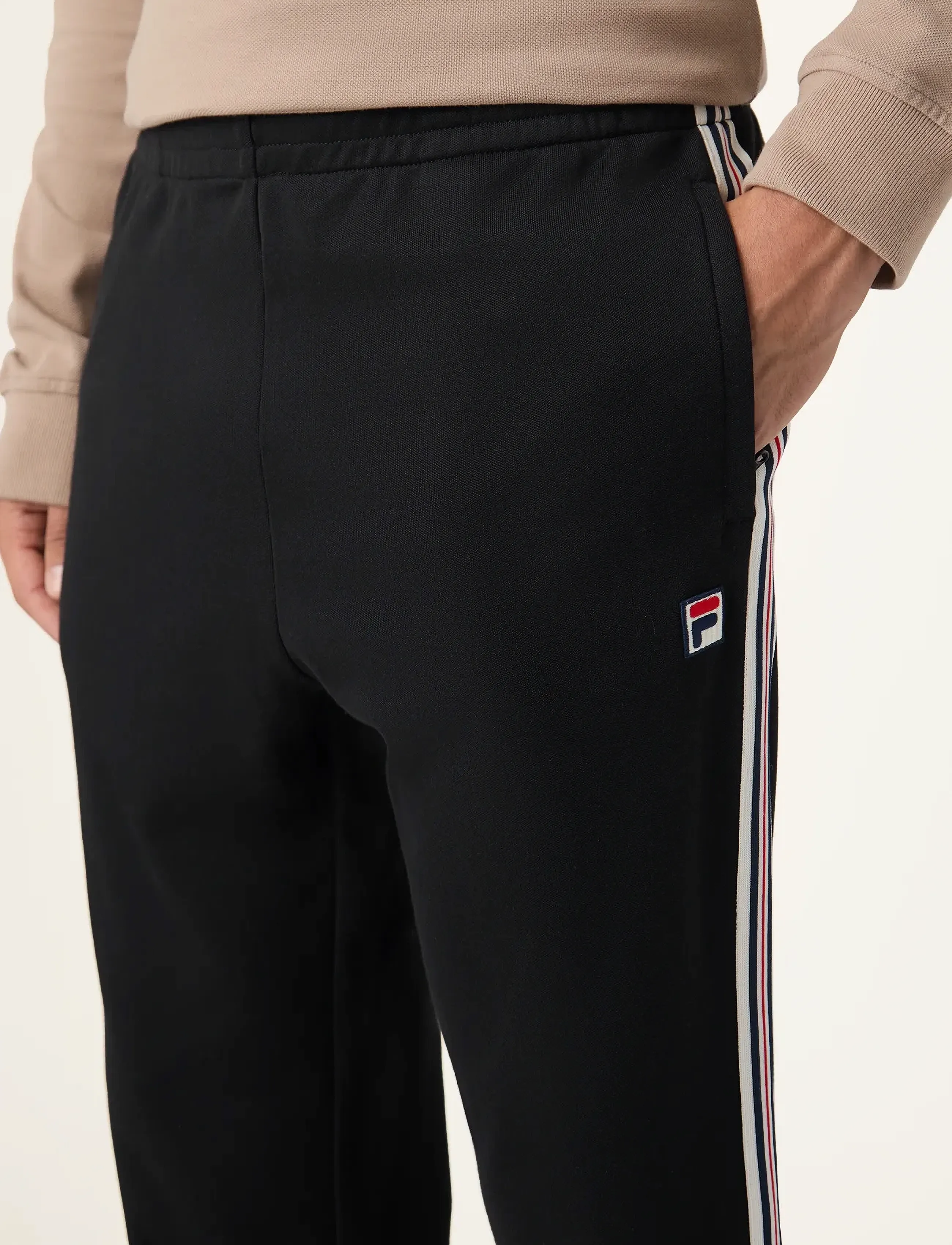 FILA - BIELLA regular taped pique track pants - hosen - black - 3