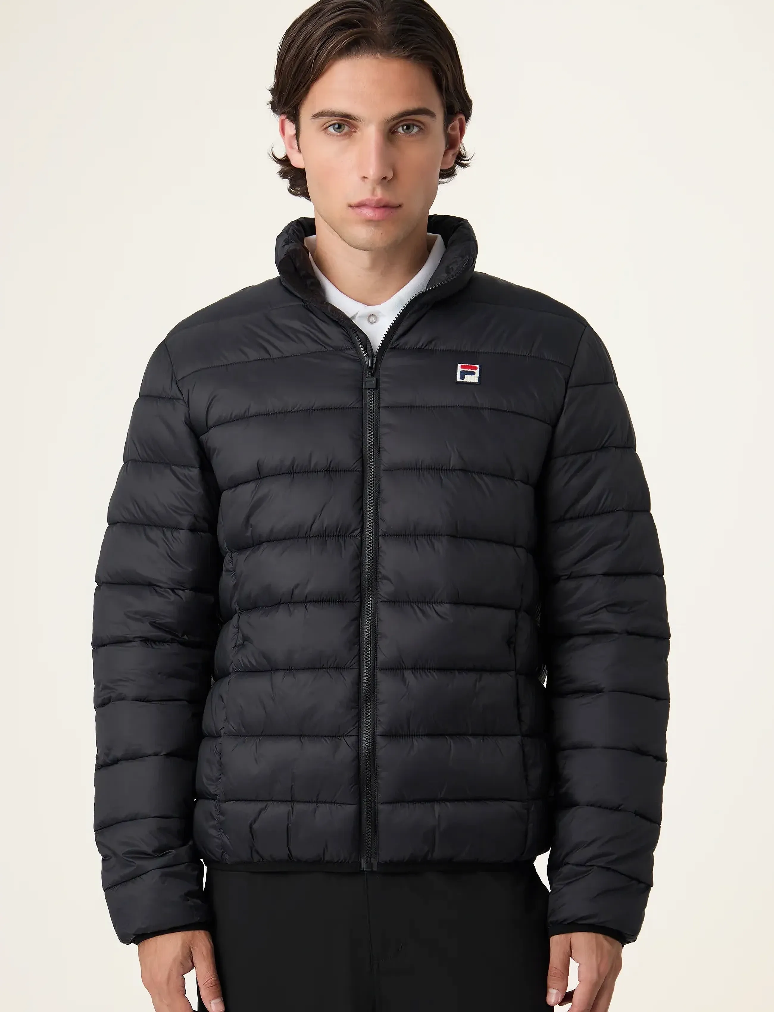 FILA Milano Regular Thin Puffer Jacket, Tynd Pufferjakke, Sort, Str: L