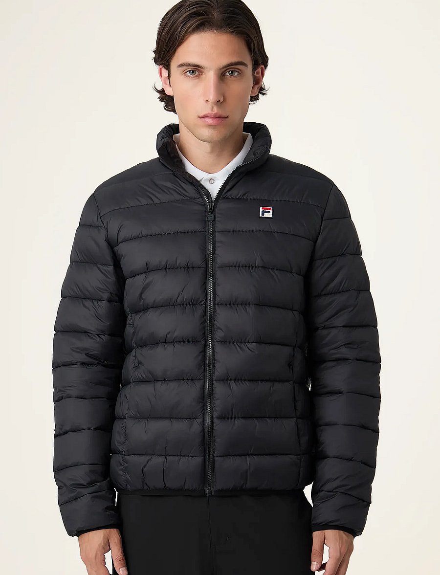 FILA - MILANO regular thin puffer jacket - dúnjakkar - black - 0