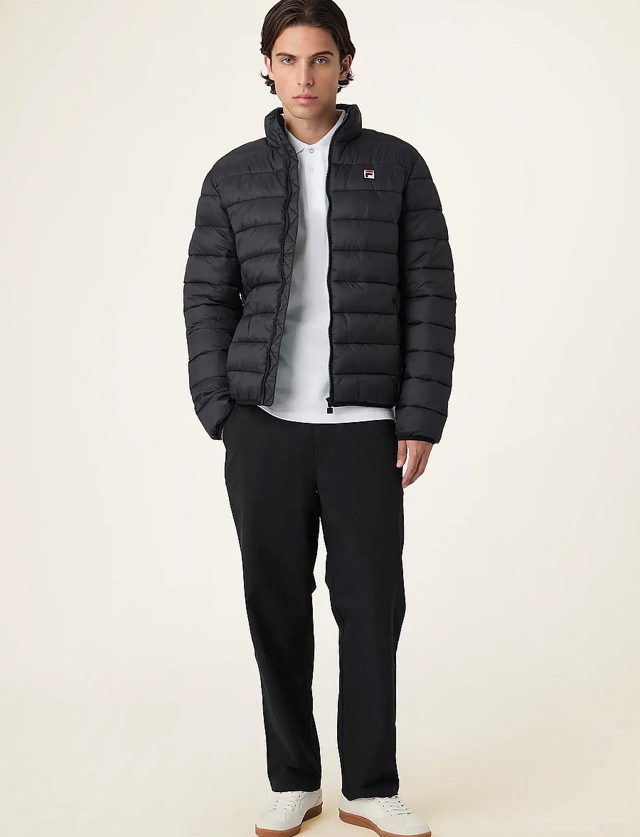 FILA - MILANO regular thin puffer jacket - dúnjakkar - black - 5