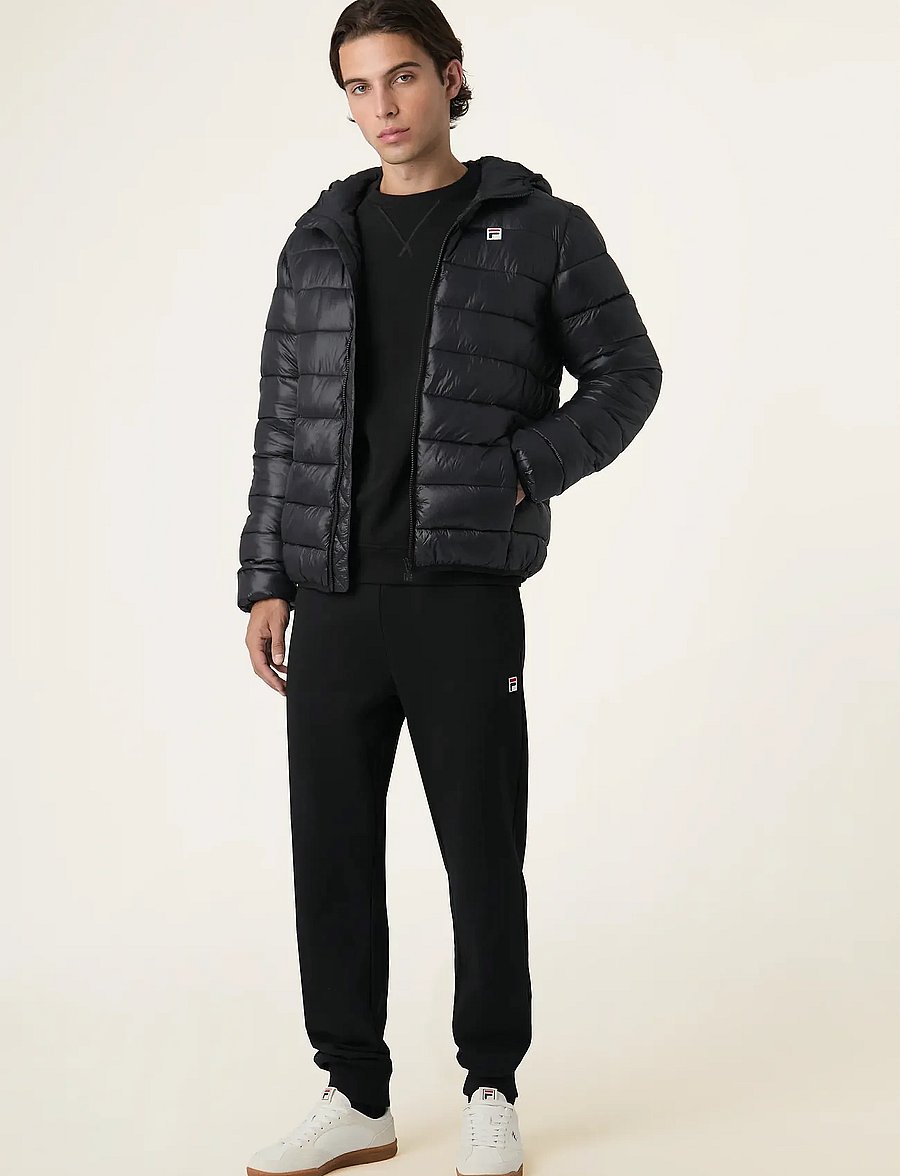 FILA - MILANO regular hooded thin puffer jacket - daunenjacken - black - 4