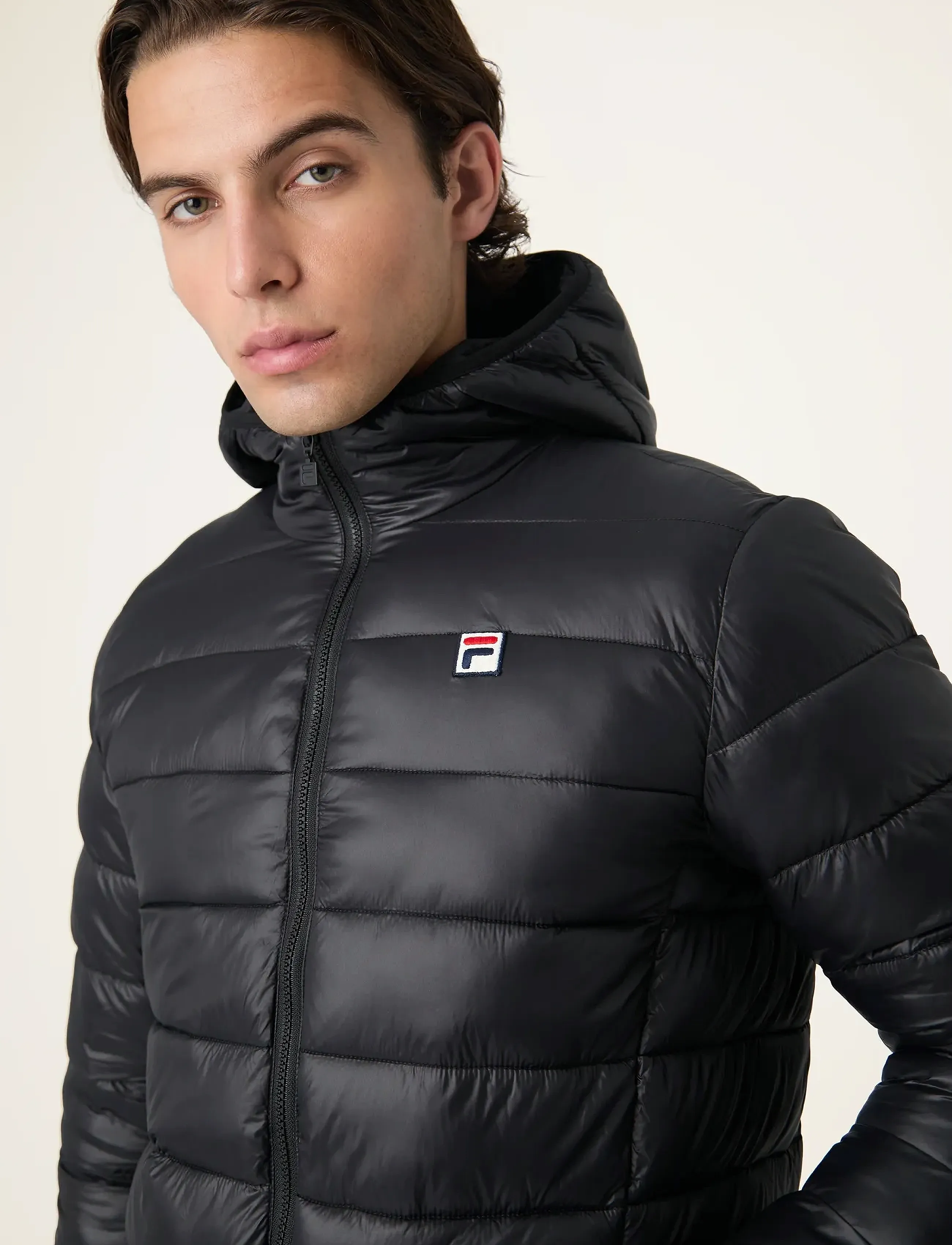 FILA - MILANO regular hooded thin puffer jacket - sportjacken - black - 5
