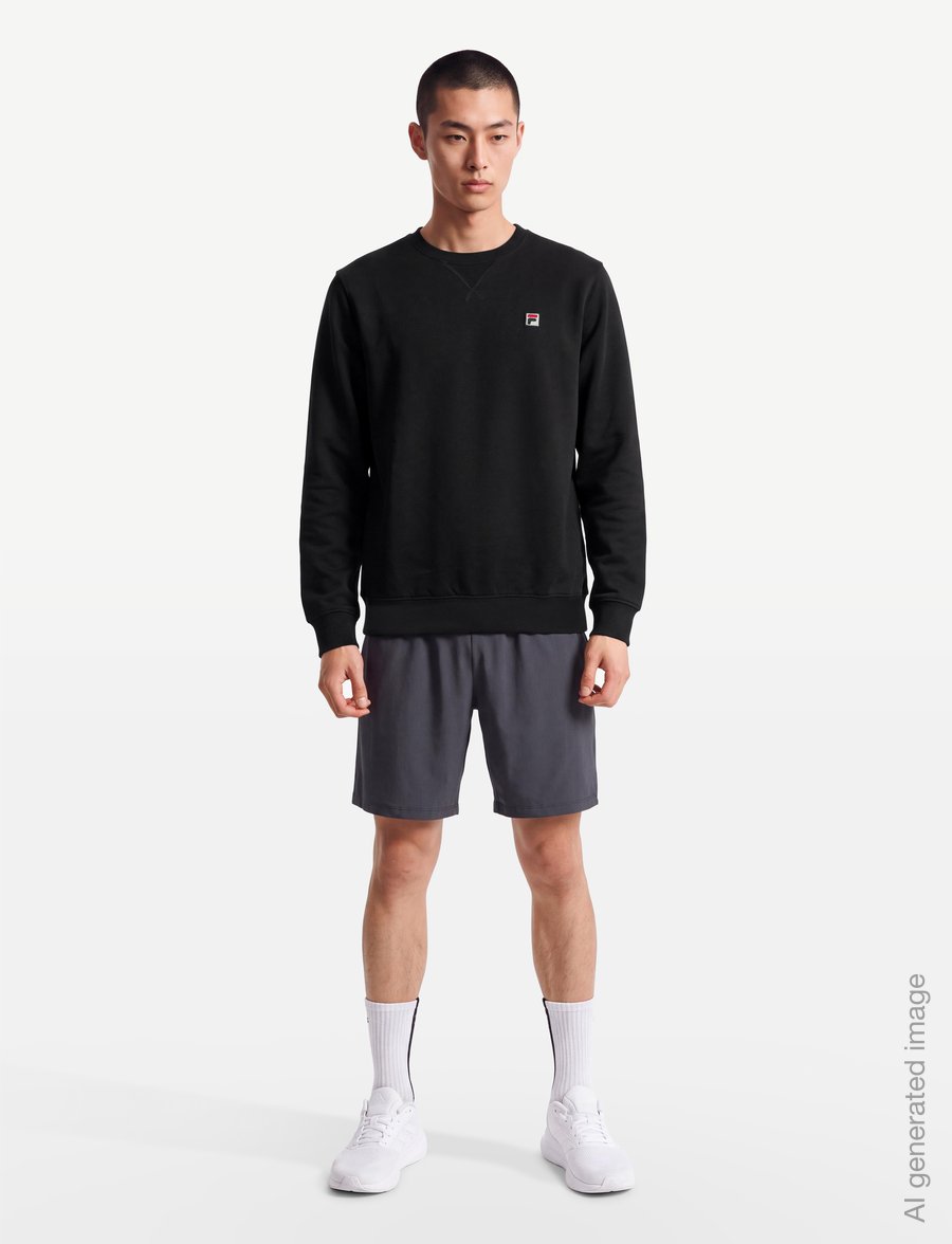 FILA - BIELLA regular crewneck sweatshirt - tops - black - 0