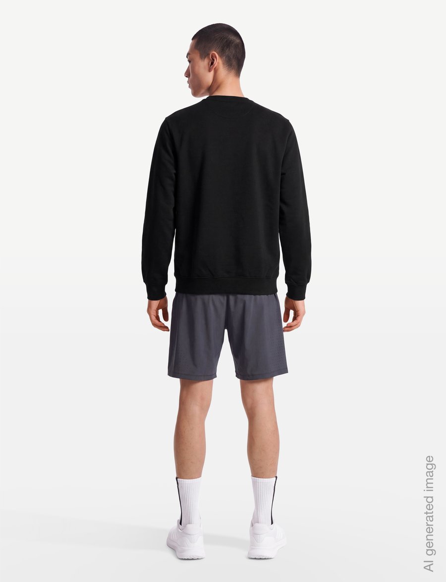 FILA - BIELLA regular crewneck sweatshirt - tops - black - 4