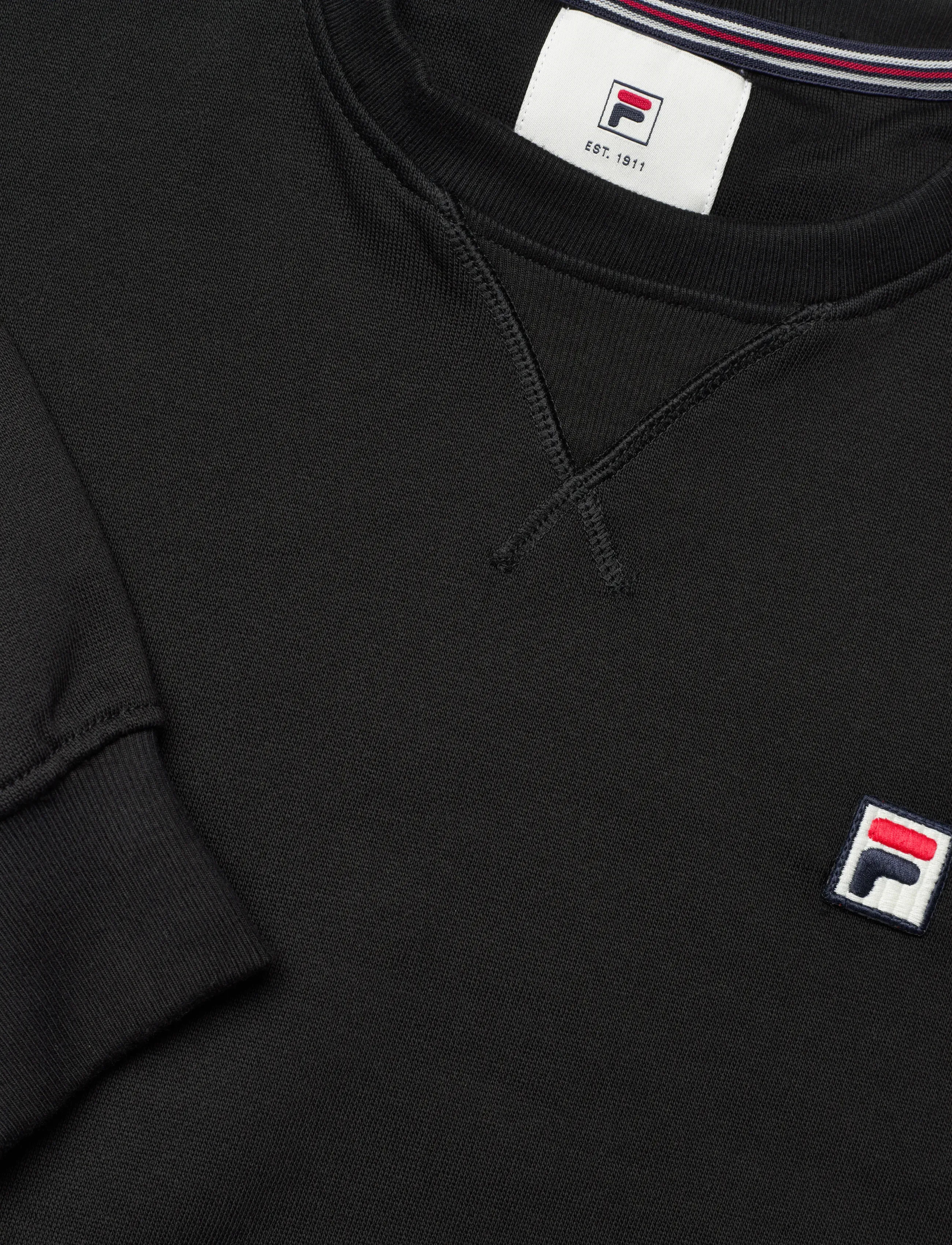 FILA - BIELLA regular crewneck sweatshirt - tops - black - 2