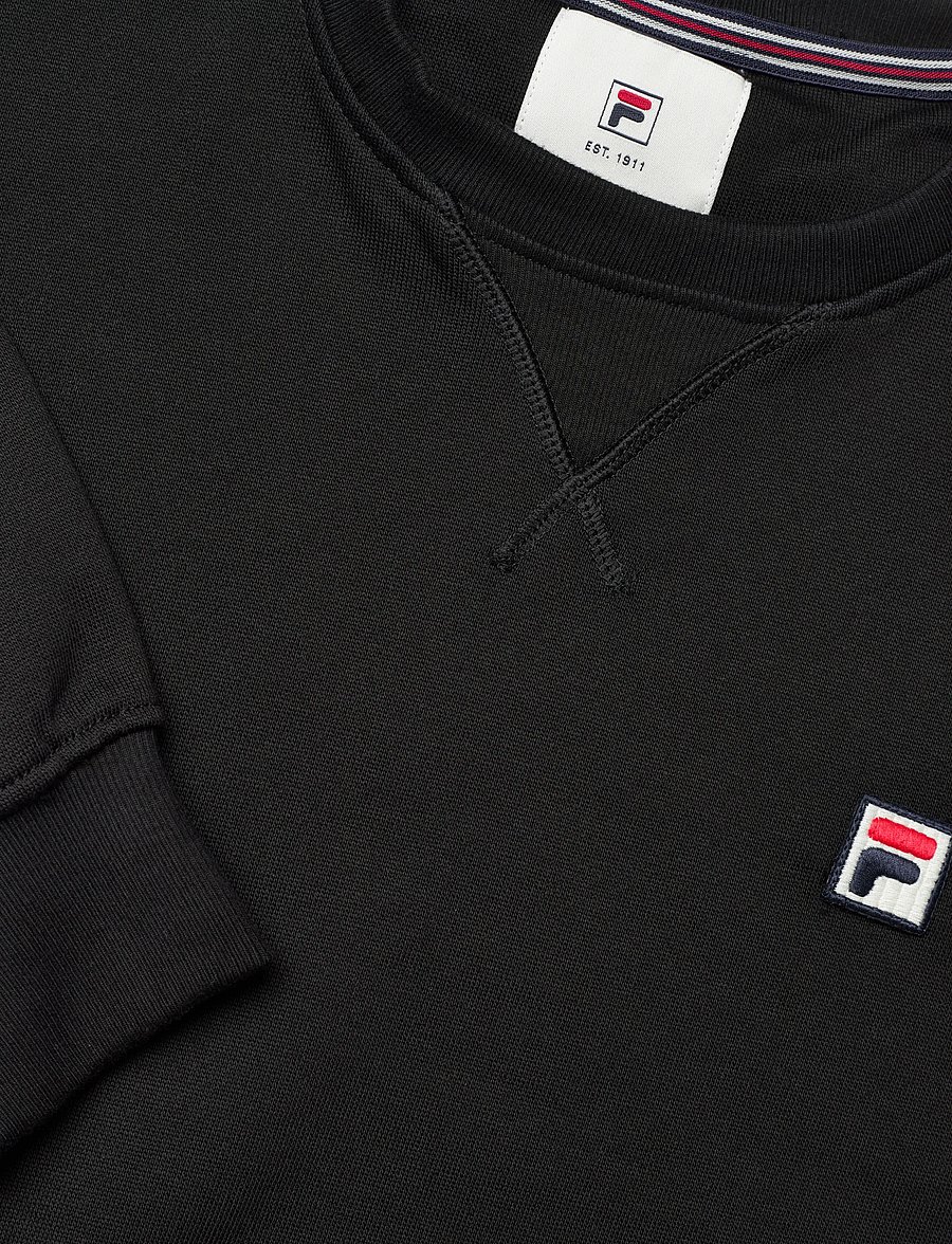 FILA - BIELLA regular crewneck sweatshirt - oberteile - black - 2