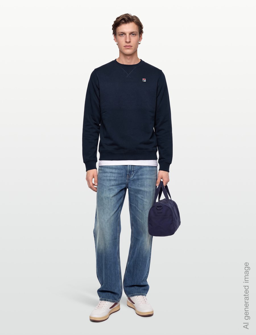 FILA - BIELLA regular crewneck sweatshirt - oberteile - dark sapphire - 0