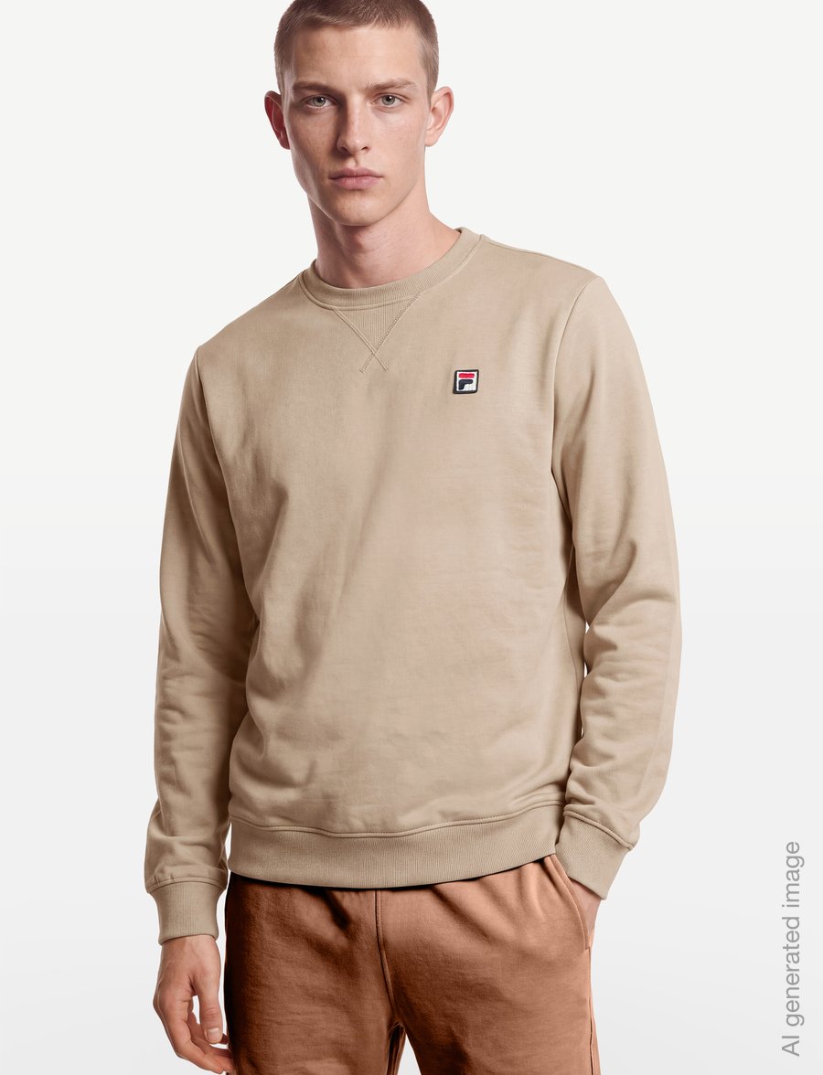 FILA - BIELLA regular crewneck sweatshirt - oberteile - white pepper - 3