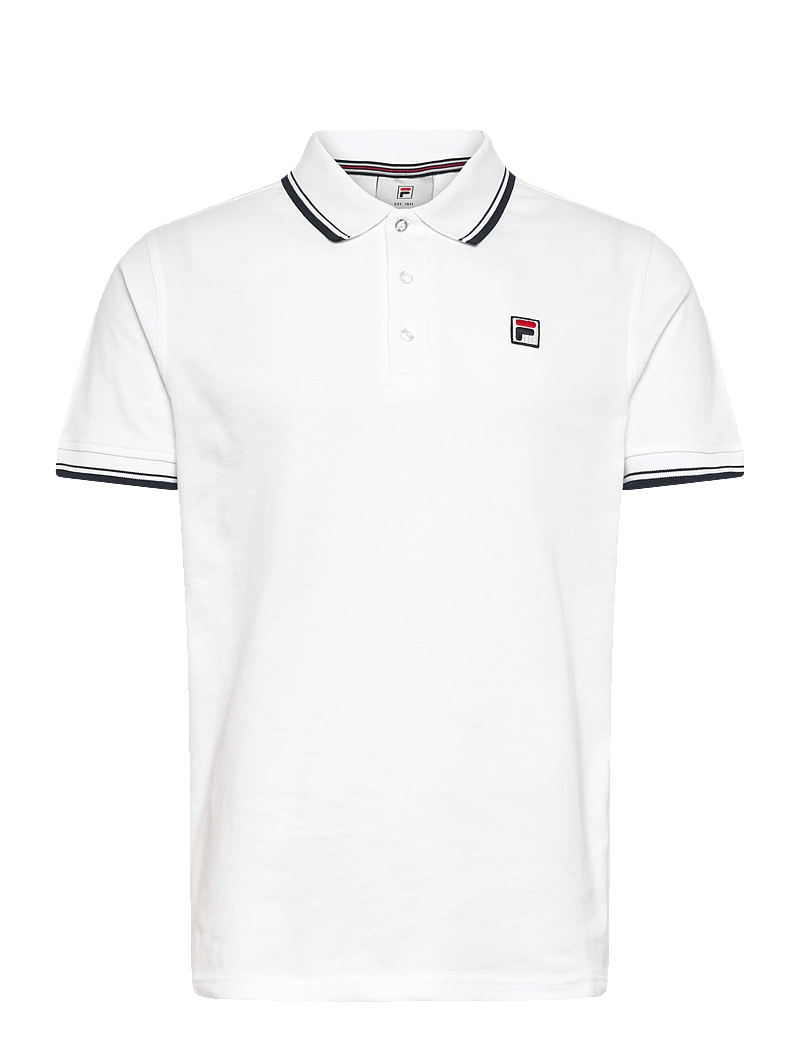 FILA - BIELLA regular tipped polo shirt - oberteile & t-shirts - bright white - 0